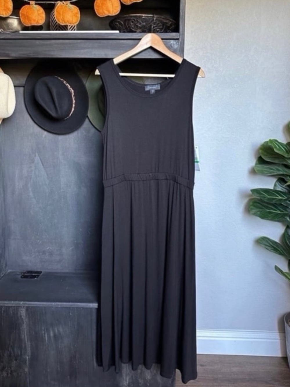 Karen Kane Womens Midi Dress - Artisan Sleeveless Elastic Waist Size Large